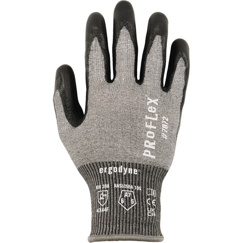 Ergodyne 10313 Gants r&eacute;sistant &agrave; la coupe Proflex 7072, Taille Moyen, Calibre 18, Rev&ecirc;tement Nitrile, Enveloppe en PEHP/Tungst&egrave;ne, ASTM ANSI niveau A7/EN 388 niveau F