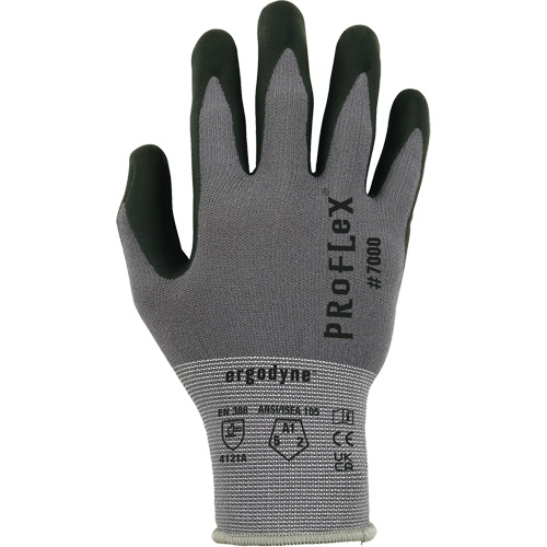 Ergodyne 10376 Gants enduits ProFlex 7000, Taille 2T-Grand, Calibre 15, Rev&ecirc;tement Mousse de nitrile, Enveloppe en Nylon/Spandex, ASTM ANSI niveau A1/EN 388 niveau 1/EN 388 niveau A
