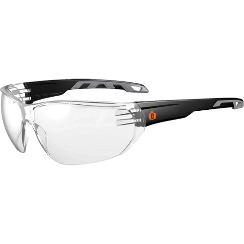 Ergodyne 59203 Lunettes de s&eacute;curit&eacute; sans monture Skullerz VALI, Lentille Transparent, Antibu&eacute;e/Anti-&eacute;gratignures, ANSI Z87+/R&eacute;pond ou surpasse la norme CSA Z94.3