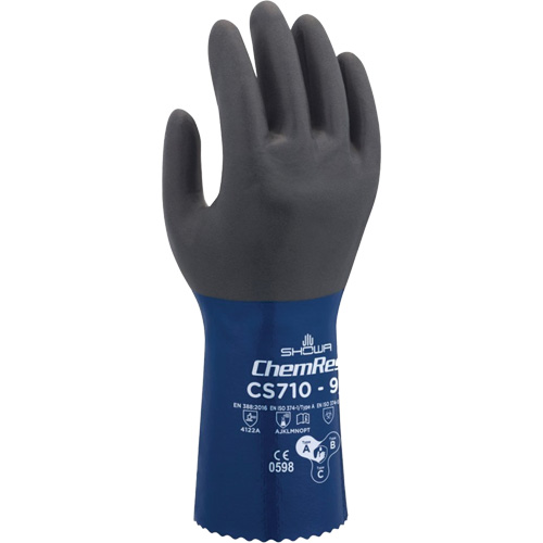 Showa CS710S-07 CS710 Chemical-Resistant Gloves, Size 7, 12" L, Polyester