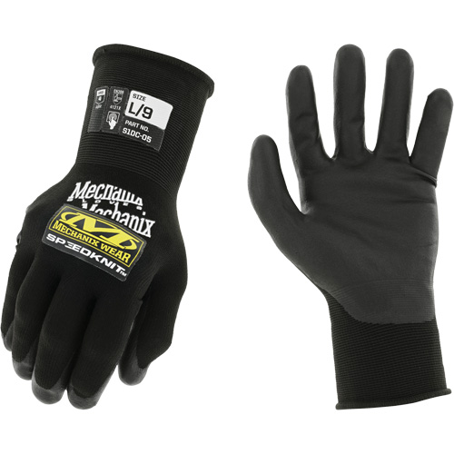Mechanix Wear S1DC-05-010 Speedknit Work Gloves, 10, Polyurethane Coating, 15 Gauge, Nylon Shell