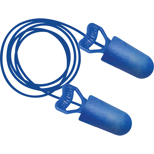 PIP Global Safety PF-D Food Pro PinchFit BioSoft BioBased Metal Detectable Earplugs, Corded, One-Size, Bulk - Box, 32 NRR dB