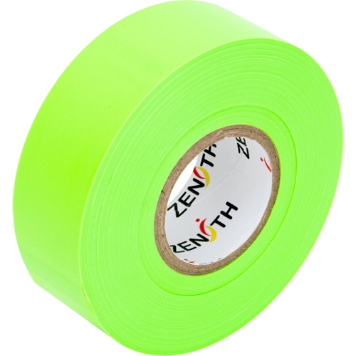 Zenith Safety Products SHB928 Flagging Tape, 1.1875" W x 164' L, Fluorescent Green