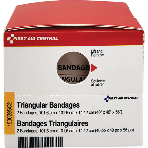First Aid Central 150029SC2 Recharge de bandages Triangulaires SmartCompliance