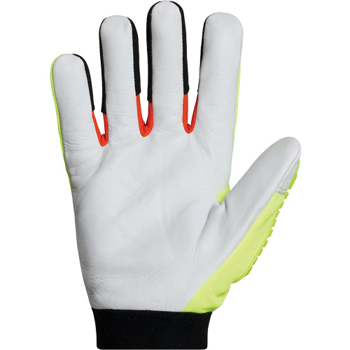Superior Glove Works Ltd. MXGKGHVB-XS Clutch Gear&reg; High-Visibility Cut-Resistant Gloves, Size 6/X-Small, Goatskin/Kevlar&reg; Shell, ASTM ANSI Level A5