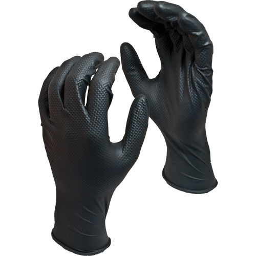 Watson Gloves 5558PF-L Green Monkey Biodegradable Disposable Gloves, Large, Nitrile, 8-mil, Powder-Free, Black