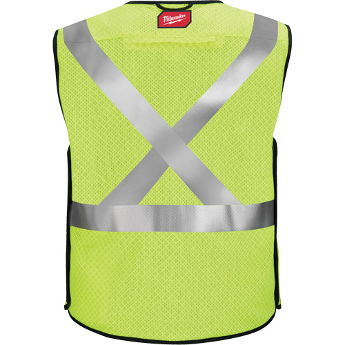 Milwaukee 48-73-5214 Gilet de s&eacute;curit&eacute; &agrave; maille d&eacute;tachable, Noir/Jaune lime haute visibilit&eacute;, 4T-Grand/5T-Grand