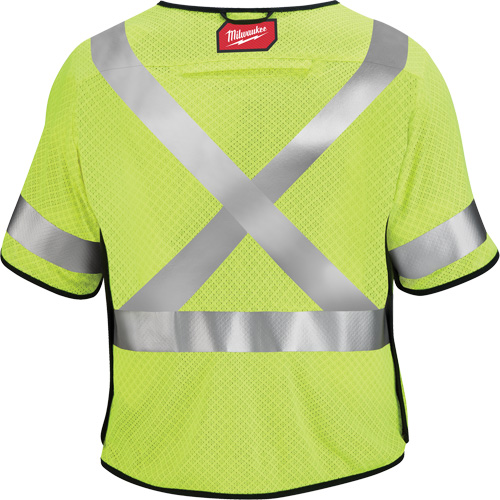 Milwaukee 48-73-5234 Gilet de s&eacute;curit&eacute; &agrave; maille d&eacute;tachable, Noir/Jaune lime haute visibilit&eacute;, 4T-Grand/5T-Grand