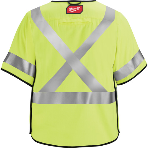 Milwaukee 48-73-5334 Gilet de s&eacute;curit&eacute; &agrave; maille d&eacute;tachable, Noir/Jaune lime haute visibilit&eacute;, 4T-Grand/5T-Grand