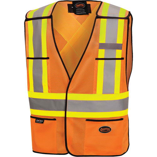 Pioneer V1020750-O/S 6926 Veste de s&eacute;curit&eacute; d&eacute;tachable, Orange haute visibilit&eacute;, Polyester