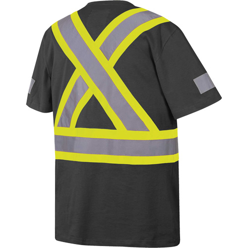 Pioneer V1050570-2XL 6976 Safety T-Shirt, Cotton, 2X-Large, Black