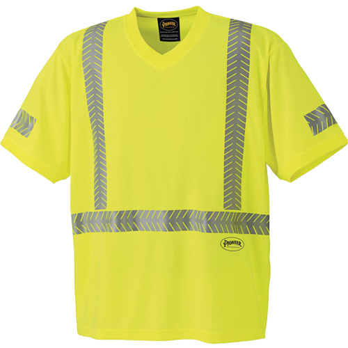 Pioneer V1052160-L 6901 Ultra-Cool Ultra-Breathable Safety T-Shirt, Large, High Visibility Lime-Yellow