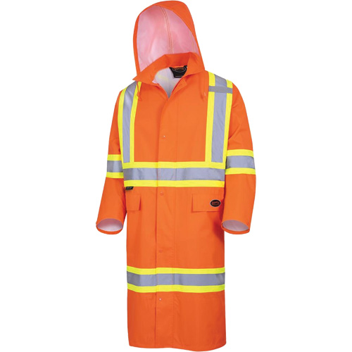 Pioneer V1081450-2XL 5630 Manteau long imperm&eacute;able The Rock 300D, Polyester, 2T-Grand, Orange haute visibilit&eacute;