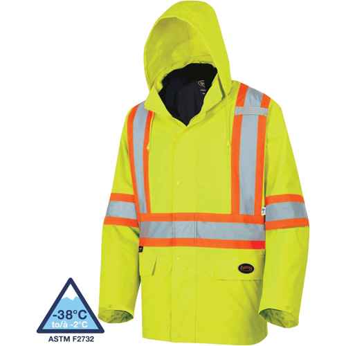 Pioneer V1083160-M 5633 The Rock 3-in-1 Parka, High Visibility Lime-Yellow, Medium