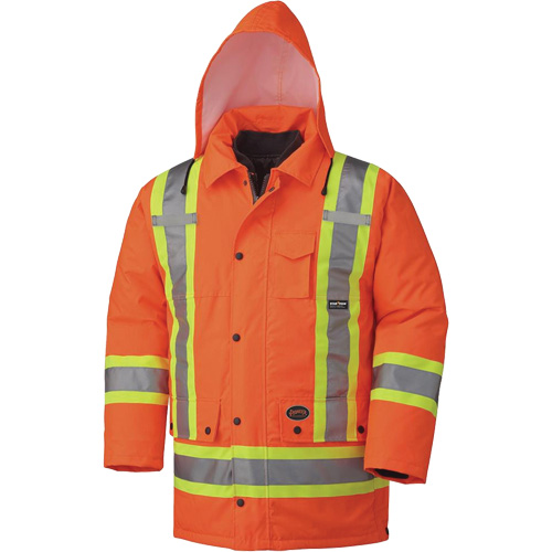 Pioneer V1120150-S 5020 Waterproof 7-in-1 Parka, High Visibility Orange, Small