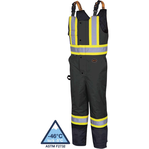 Pioneer V1120870-4XL 5042 Waterproof Quilted Bib Pants, Polyester, 4X-Large, Black