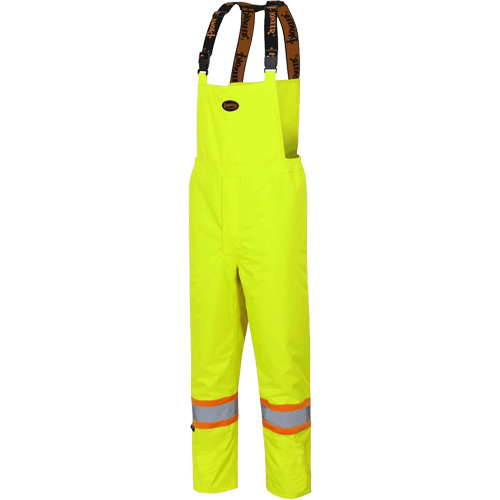 Pioneer V1150460-5XL 5054 The Rock 300D Insulated Bib Pants, Polyester, 5X-Large, High Visibility Lime-Yellow