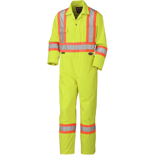 Pioneer V2020560-36 5512 Coveralls, 36, High Visibility Lime-Yellow