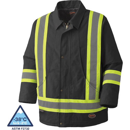 Pioneer V206037A-L 5535BKA Quilted Duck Parka, Black, Large