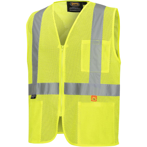 Pioneer V2510960-S 6944 FR Safety Vest, High Visibility Lime-Yellow, Small, Polyester