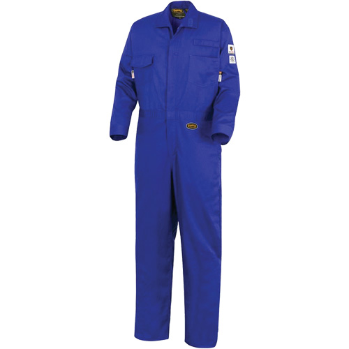 Pioneer V2540410-48 7779 FR-Tech&reg; 88/12 Arc Rated Flame Resistant Coveralls, Size 48, Royal Blue