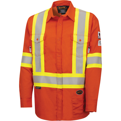 Pioneer V2540460-4XL 7743 Chemise de s&eacute;curit&eacute; ignifug&eacute;e FR-Tech, 4T-Grand, Orange haute visibilit&eacute;