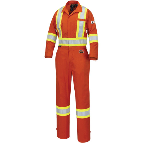 Pioneer V2541150-XL 7702W FR-Tech&reg; Women's FR/Arc-Rated Coveralls, Size X-Large, High Visibility Orange, 10 cal/cm²