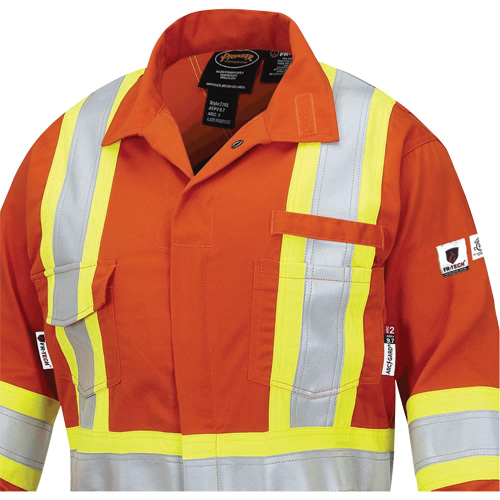 Pioneer V2541150-XL 7702W FR-Tech&reg; Women's FR/Arc-Rated Coveralls, Size X-Large, High Visibility Orange, 10 cal/cm²