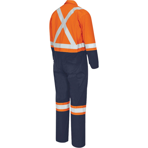 Pioneer V2541350-44 7702BB Combinaison de s&eacute;curit&eacute; FR-Tech 2 tons, Taille 44, Bleu marin/Orange, 10 cal/cm²