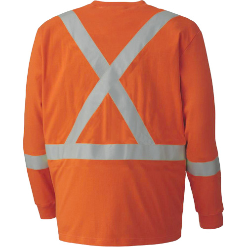 Pioneer V2580450-4XL 339SFA Chemise de s&eacute;curit&eacute; &agrave; manches longues ignifuge, 4T-Grand, Orange haute visibilit&eacute;