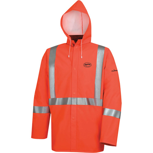 Pioneer V3510860-4XL 576J Veste de pluie ignifuge haute visibilit&eacute;, 4T-Grand, Orange haute visibilit&eacute;
