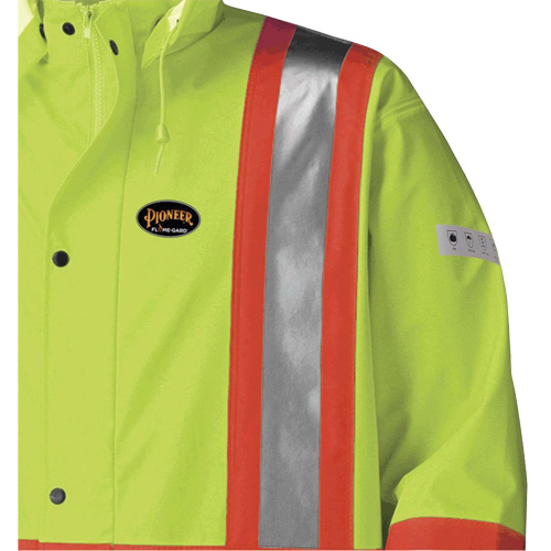 Pioneer V3520360-4XL 5897 Manteau long imperm&eacute;able et ignifuge, 4T-Grand, Jaune lime haute visibilit&eacute;