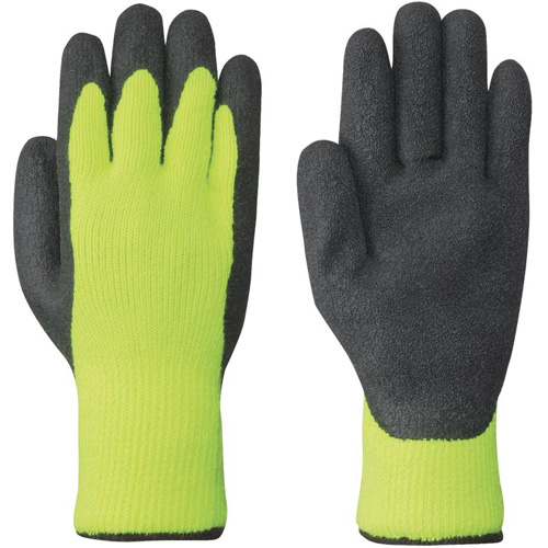 Pioneer V5010260-M 5322 High-Visibility Seamless Knit Gloves, Medium, Latex Coating