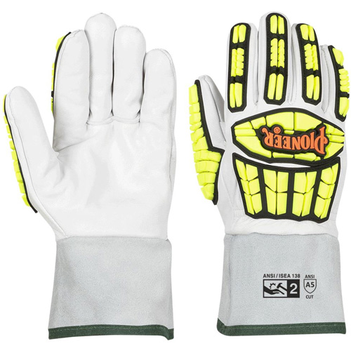 Pioneer V5012240-S 5385 Gants r&eacute;sistants aux coupures et aux chocs, Taille Petit, Calibre 13, Enveloppe en Ch&egrave;vre, ASTM ANSI niveau A5