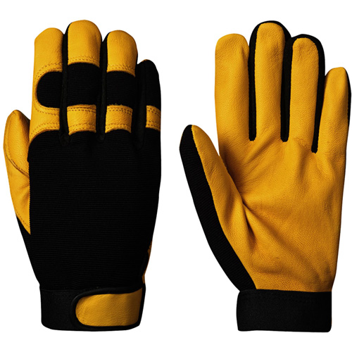 Pioneer V5040700-M 890 Mechanic's Style Ergonomic Gloves, Grain Goatskin Palm, Size Medium
