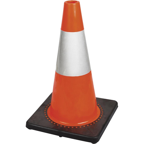 Pioneer V6200350-O/S 181 Premium Flexible Safety Cone, 18", Orange, 6" Reflective Collar(s)