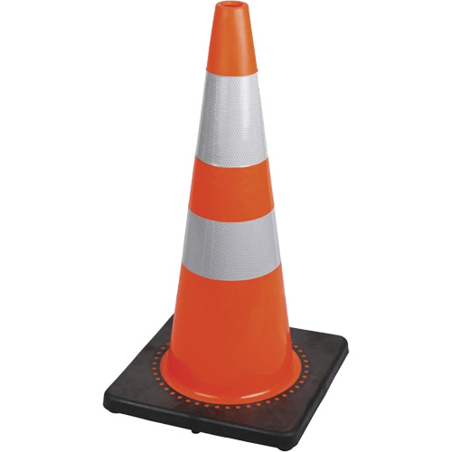 Pioneer V6200550-O/S 183 Premium Flexible Safety Cone, 28", Orange, 4" & 6" Reflective Collar(s)