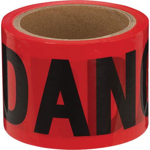 Pioneer V6310160-O/S 388 Danger Tape, Bilingual, 3" W x 200' L, 1.5 mils, Black on Red