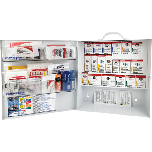First Aid Central SC-CSA3SFS SmartCompliance&reg; First Aid Cabinet, Meets CSA Z1220-17 Type 3 High-Risk Environment, Small (2-25 Workers)
