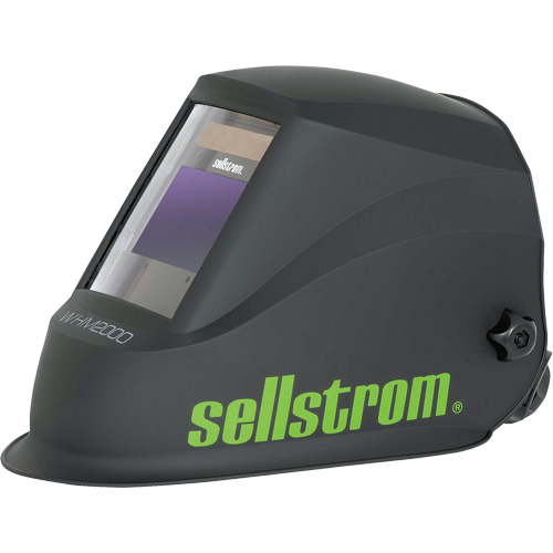 Sellstrom S26200 WHM2000 Casque de soudage ADF de la s&eacute;rie Advantage Plus, 3,94" lo x 2,36" la Champ de vision, Noir/Vert