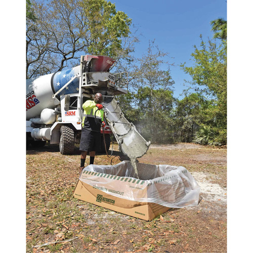 Ultratech 3515 Ultra-Concrete Economy Washout Berm, 50 gal. Capacity, 2.5' W x 2.5' L x 15" H