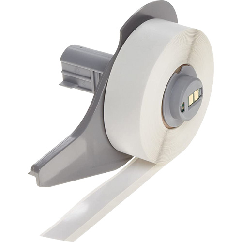 Brady M7C-500-595-WT All-Weather Permanent Adhesive Label Tape, Vinyl, White, 0.5" Width