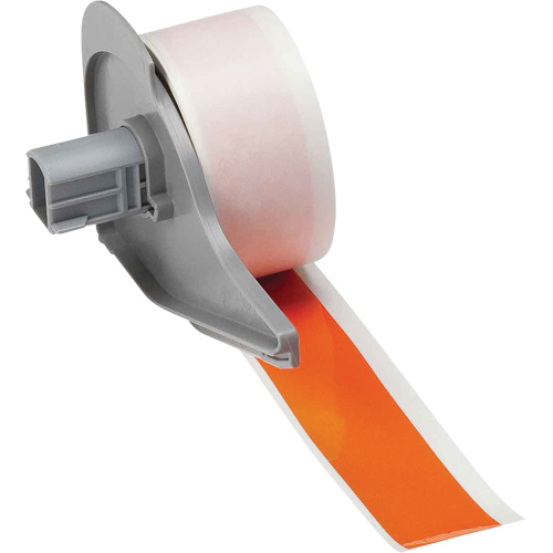 Brady M7C-1000-595-OR All-Weather Permanent Adhesive Label Tape, Vinyl, Orange, 1" Width