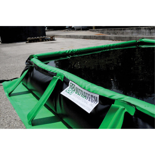 Ultratech 8721 Rapid Rise Ultra-Containment Berm&reg;, 8078 US gal. Capacity, 15' W x 72' L x 12" H, Foam Wall