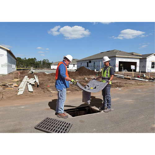 Ultratech 9378 Recycled Ultra-Drain Guard&reg; Catch Basin Insert, Oil & Sediment, 48" L x 36" W