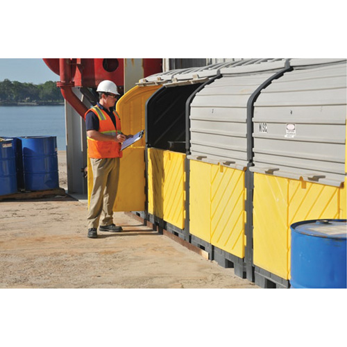 Ultratech 9654 P16 Plus Ultra-Hard Top Spill Pallets&reg; without Drain, 250" L x 79" W x 62" H, 9000 lbs. Load Capacity
