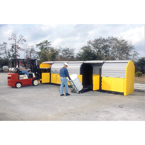 Ultratech 9657 P20 Plus Ultra-Hard Top Spill Pallets&reg; with Drain, 312" L x 79" W x 62" H, 9000 lbs. Load Capacity