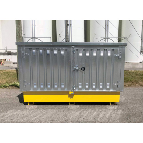 Ultratech 1186 Steel Ultra-Twin IBC Hard Top, 123.4" L x 73.4" W x 66.4" H, 12250 lbs. Load Capacity