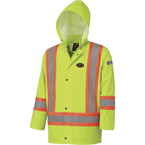 Pioneer V3520160-XS 5894 Veste imperm&eacute;able r&eacute;sistant &agrave; la flamme, T-petit, Jaune lime haute visibilit&eacute;