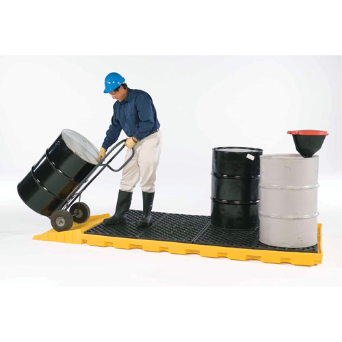 Ultratech 1075 8-Drum Ultra-Spill Deck&reg;, 75 US gal. Spill Capacity, 98.5" x 50" x 5.3"